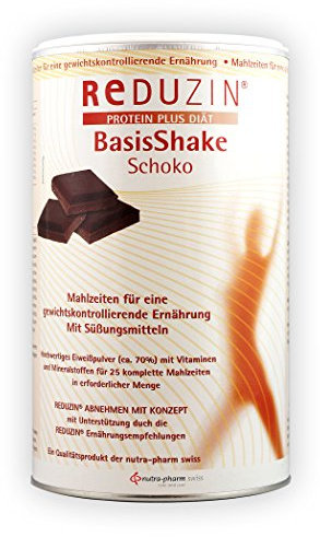 Reduzin Diät Shake zum Abnehmen, Schoko, 25 cremige Shakes pro Dose, leckerer Abnehm Shake, Mahlzeitenersatz zum Trinken