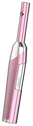 Navpeak - Accendino a torcia con combustibile visibile, antivento, con fiamma dritta, per cucina, cucina, barbecue, sigari (butano non incluso) (rosa)