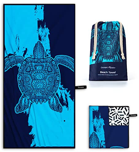 OCOOPA Serviette de Plage Microfibre Femme Homme XL 178x80cm, séchage Rapide Grandes Serviette Microfibre Anti Sable pour Plage, Voyages, Natation, Piscine, Camping,Vacances