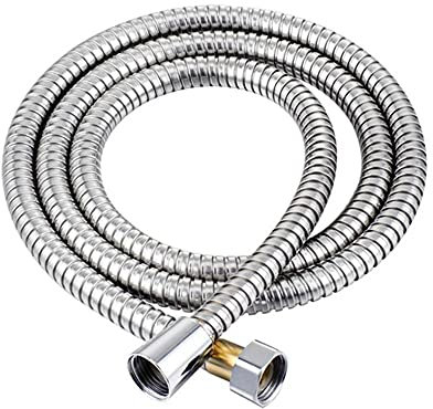 MMDSNX Flexibler Duschschlauch aus Edelstahl 1 m / 1,2 m / 1,5/2 m langes Badezimmer-Duschwasserschlauch Verlängerungsrohr Rohrfederrohr-2 m