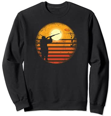 Tontaubenschießen Wurfscheibenschießen Vintage Tontauben Sweatshirt