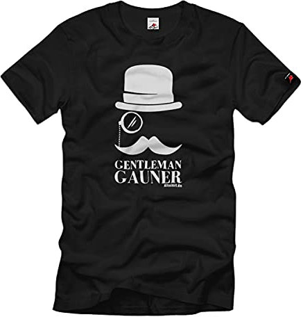 Copytec Der Gentleman Gauner Zylinder Hut Monokel Arsène Lupin Dieb Räuber#37581, Größe:XXL, Farbe:Schwarz