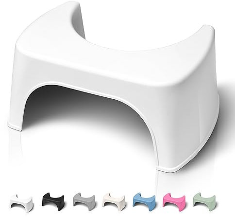 Well Care Sgabello Bagno Fisiologico - Poggiapiedi Adulti per WC - Sgabellino Squatty da Toilette - Panchetto contro la stitichezza - Plastica Riciclata