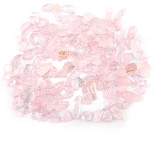 Cyrank Cristalli di Quarzo Rosa, frammenti di Cristallo Piccoli Cristalli Mini Cristalli Chips di Pietra burattata Pezzi di Quarzo di Cristallo Naturale frantumato per Piante Cactus riempitivo(Rosa)