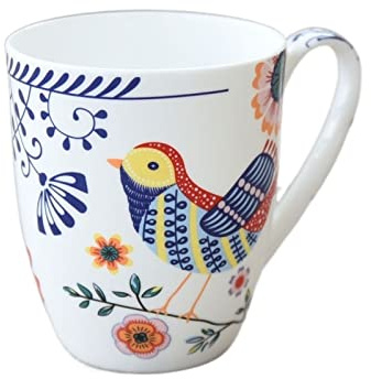 SISWIM Tazas de Café Taza de Porcelana de Hueso con diseño Creativo de 350ML, Taza de Leche, Taza de Cereales for el Desayuno, for la Escuela, el hogar y la Oficina Tazas de té