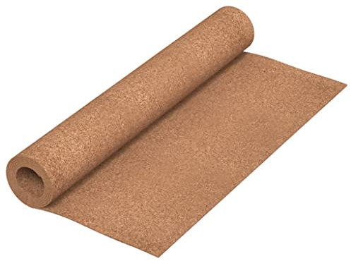 vidaXL Brown Cork Roll, 100x200 cm, 5mm Thick. Ideal for Floor Insulation, Sound Dampening, Wall Decoration. Flexible, Long-Lasting and Easy to Maintain.