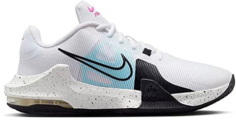 NIKE Air Max Impact 4, Scarpe da Ginnastica Uomo, Bianco Nero Vela Copa Team Arancione Rosa Spell, 46 EU