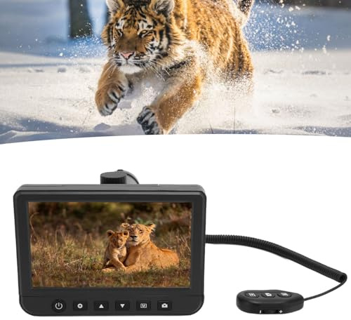 Digitale Teleskopkamera mit 50 facher Vergrößerung, 1080P Video 5 Zoll LCD mit Integrierter Kamera für die Jagd Im Freien (EU-Stecker)