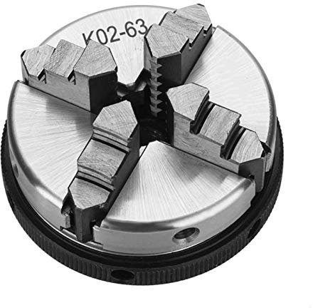Plato torno de madera de acero de 4 mordazas, Portabrocas Manual de 63mm, herramientas de torno de carpintería de Metal autocentrante, Panel de Control de torno de madera, 1 unidad