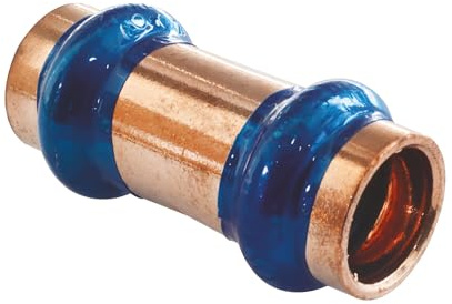 SOMATHERM FOR YOU, Manchon égal cuivre à sertir FF Ø16 - Raccord à sertir certifié ATEC et QB - Joint d’étanchéité EPDM - Pression max 16 bars - Température max 95°C - Profil V