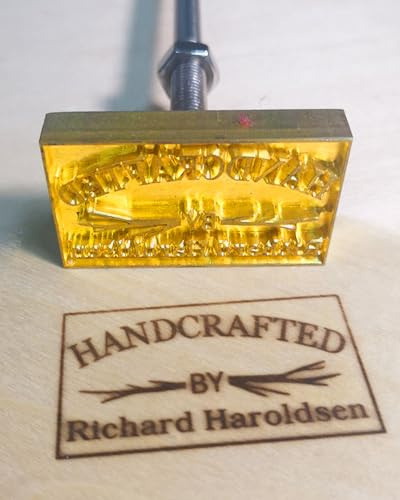 Brandeisen für Holz, Leder, Kunststoff, Messing, Stempel mit Holzgriff, Geschenk für Bastelliebhaber (3,81 cm)