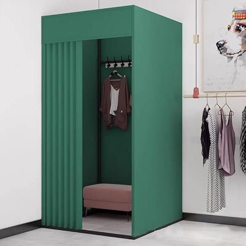 Tragbares Bekleidungsgeschäft, Umkleidezimmer, Umkleidezimmer, 100 x 100 x 200 cm, Grün, ideal für Einkaufszentrum