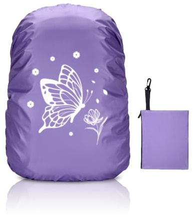 Housse Sac a Dos Impermeable Réfléchissante, 35L Protection Sac à Dos Imperméable, Protection Pluie Sac à Dos, Protege Sac a Dos Réfléchissante, Protege Cartable Pluie pour Randonnée Voyage Cyclisme