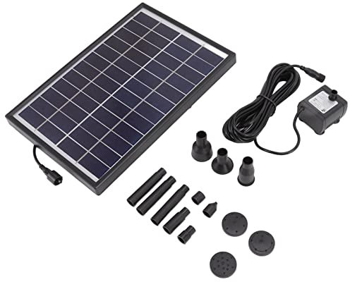Brunnenpumpe, 12 V, 6 W, ABS-Anti-Verklebungsfilter, Einfache Reinigung, Angetriebene Wasserpumpe für Schwimmende Dekorationen, Gartenunterhaltung, Brunnendekoration
