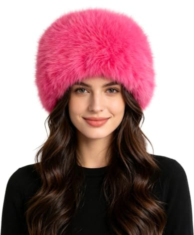 Lina & Lily Mütze Damen Winter aus Kunstfell mit Innenfutter