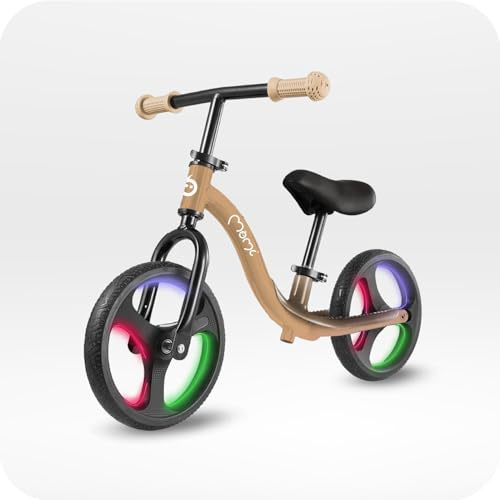 Momi Draisienne ISOKA pour Enfants dès 2 Ans (Max. 35 kg), Cadre léger 3,5 kg, réglage sans Outil de la Hauteur du Guidon et de la Selle, Roues en Caoutchouc TPR avec LED