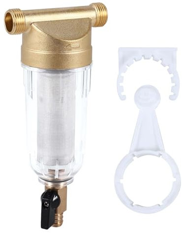 Okeeyseda 4 Filtres à Eau à Bouche Fendue Purificateur PréFiltre en Cuivre-Cuve de Lavage à Contre-Courant ÉLimination de la Rouille Tuyau à SéDiments
