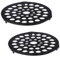 SUMNACON 2 Pack Cast Iron Dutch Oven Trivet Pre-Seasoned Meat Rack, Round 20.5cm Grate Holder Heavy Duty Pot Pan Trivet Holder Black Food Bread Rack Fits for 128oz Dutch Oven