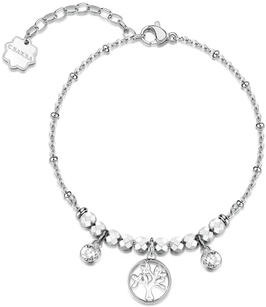 Brosway Bracciale Donna in Acciaio | Bracciale Con Cristalli E Simbolo Albero Della Vita | Collezione Chakra - BHKB269