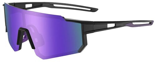 boseucn Fahrradbrille Herren Damen Unisex Winddicht Sport Sonnenbrille Polarisierte Laufbrille UV400 Schutz Schutzbrille Sportbrille Outdoor MTB Rennrad Radfahren Biking Ski Fahrradlaufen Radbrille