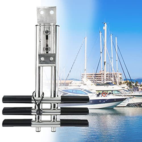 Scala telescopica per Barca, Scala telescopica in Acciaio Inox a 3 sezioni, Scala per Barca per Yacht Marino, Piscina, Accessorio per Barca
