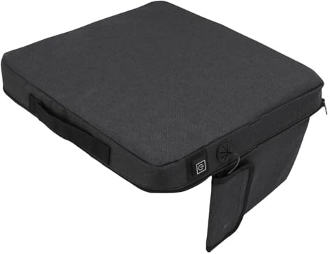 Asixxsix Siège Chauffant, Siège Chauffant Portable avec Mousse mémoire, Chauffage USB, 3 réglages de Chaleur, Poignée, Sac latéral, Sièges Chauffants de Stade pour Les Sports