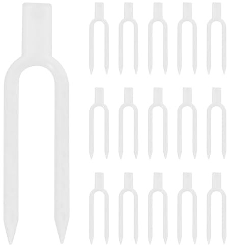 Housoutil Set 2 Pezzi Spilli per Piante da Interno e Giardino in Plastica Trasparente 5Cm Forche di Sostegno per Fragole e Piante Rampicanti Clip di Fissaggio Resistenti per Coltivazioni