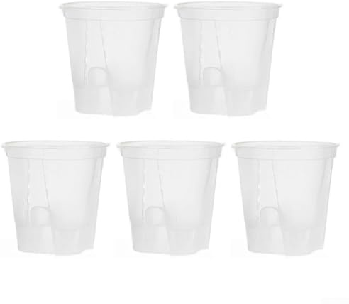 Lot de 120 pots de fleurs en plastique transparent avec soucoupe et trous de drainage pour plantes grasses, orchidées, cactus et plantes d'intérieur Diamètre extérieur 12 cm, 15 cm, 18 cm