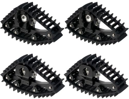 HobbyMarking TRX-4M Snow Wheel and Tires High-Grip Winter Track Tires for 1/18 TRX4M RC Crawler Performance Upgrade Accessories (Black)