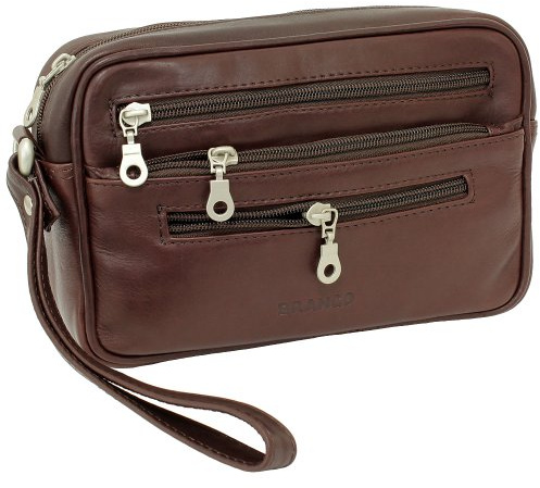 Branco Business Herren Handgelenktasche Herrentasche Damen Tasche Leder schwarz | braun | natur - sehr hochwertig