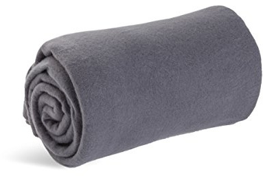 World's Best Wolf Essentials Cosy-Soft Micropolaire Couverture de Voyage, Bambou Rose, Polaire, Charbon, Pack of 1