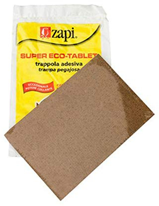 Zapi, 2 Pz, Trappola Adesiva per Topi e Ratti, Piastra Adesiva, Cattura e Caccia Roditori, Super Eco Tablet, per Uso Interno ed Esterno, Trappola Facile da Usare, Efficace, Potente, Non Tossico, Certificata, 20x30 Cm