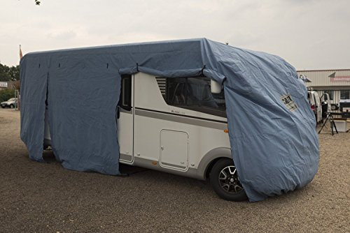 CAPA® Schutzhaube für vollintegriertes oder Alkovenwohnmobil 670–720 cm | Abdeckplane Wohnmobil Outdoor Garage | dunkelblau | atmungsaktiv & wasserabweisend | CAPAtex®
