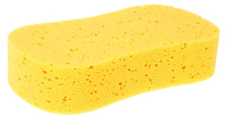 TURBOCAR - Eponge voiture - Eponge jumbo - Taille XXL - Dimensions: 23 x 12 x 5 cm - Couleur: jaune - Spécialement conçue pour le lavage automobile - Forme ergonomique - Matière:100% polyuréthane