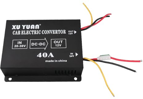 KIMISS Car Truck Safety DC 24V to 12V Power Converter Electric Inverter Voltage Reducer Step-down Transformer with More Option(24vto12v/40A/480w)
