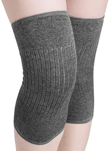 Thermal Knitted Knee Warmer Arthritic Knee Sleeve Stretchy Night Knee Wrap Pad Brace Support Band -Knee Pain Relief-Warming Knees Sleeves- Best for Yoga, Running, Training, Cycling, Walking, Sleep