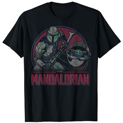 Star Wars Mandalorian Stained Glass Group Shot T-Shirt