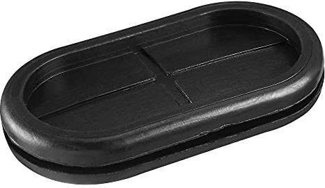 sourcing map Rubber Grommet Mount Size 60 x 30 mm Oval Double-Sided for Wire Protection Pack of 6