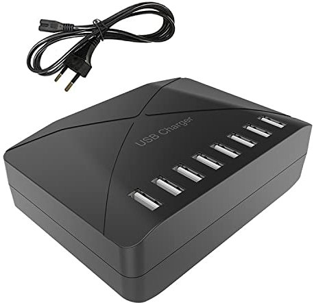 Chargeur USB 40 W, Multi-USB à 8 Ports hub de Charge avec détection Intelligente, Station de Charge USB Multi-Ports, pour Smartphones, tablettes et Autres appareils