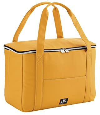 Große City Kühltasche L, 44 x 22 x 29cm 28 L Volumen mit Breiten Tragegriffen für Picknick, Schule, Ausflüge, Reisen