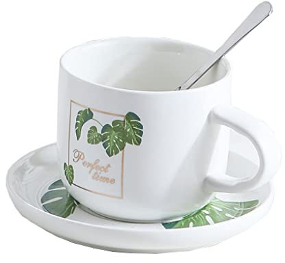 ZOGBX Taza de té, Tazas de café de Porcelana,Tazas de Café Florales,Juegos Tazas te Porcelana Inglesa,Juego de Tazas de la Tarde Vintage,Juego de Cafe Completo,Conjuntos de Taza y platillo