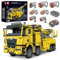 Mould King 17028 Technik LKW Feuerwehrauto Bausatz, 4883 Teile Ferngesteuert Technik Truck Kran Modell, mit 7 Motoren, Technologie Klemmbausteine Bausatz Feuerwehrfahrzeug