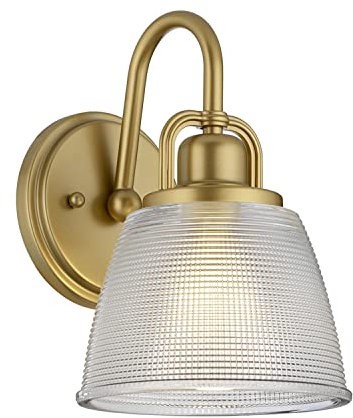 Licht-Erlebnisse Badezimmerleuchte IP44 in Messing Klar inkl. G9 LED Jugendstil Wandlampe Bad Spiegel CASULLA