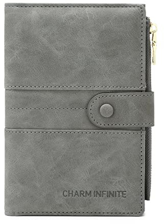 Reisepasshülle, Passhülle mit RFID-Blocker, Schutzhülle Tasche für Kreditkarten Reisepass, Ausweis und Reisedokumente, Reisezubehör/Travel Organizer, Multi-Compartment Zipped Wallet (Grau)