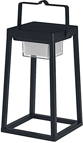 LEDVANCE SMART+ Outdoor Bluetooth Solar-Tischleuchte, mit Weißlicht (3000K) + Farblicht, stromunabhängig, bis 6,5 Stunden Brenndauer bei 100% Licht, wiederaufladbar, Schutzklasse IP44, schwarz