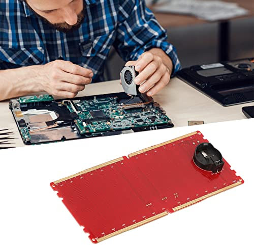 RAM Memory Slot Tester Card with for PC Motherboard RAM Memory Maintenance Desktop Memory Test Card (红板)