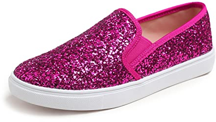 Feversole Women's Fashion Slip-On Trainer Casual Flat Loafers，Skater Pumps Trainers Sneakers Shoes Size 3.5-7