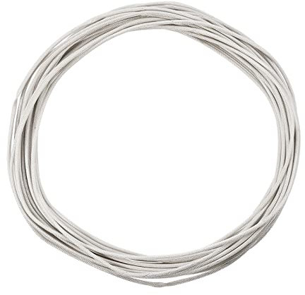 Rebower Silicone Fibra Vetro Manicotto Isolato Cavo Protezione Tubo [per Alta temperatura Applicazioni] - 33Ft- 1mm / Bianco