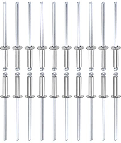 DTGN 3.2mm x 12mm (DxL) Rivetti Ciechi - 50pz - Ottimo per Macchinario Collegamento - 304 Inox Acciaio Cupola Terminale Rivetto