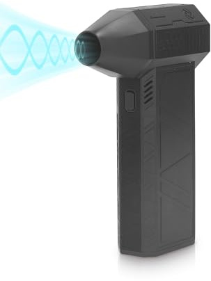 Gugxiom Mini Soffiatore Jet Dry, Mini Soffiatore Portatile da 130.000 Giri/min con 3 velocità Regolabili, Asciugatore per Auto Senza Fili Ricaricabile di Tipo C per Auto, Computer,